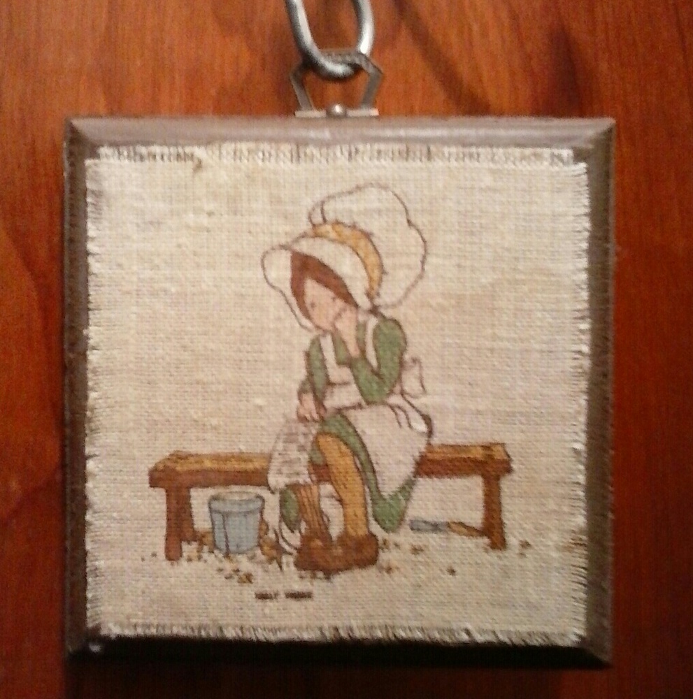 Vintage Canvas on Wood Kitchen  Art Cinderellla